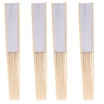 4 éventails en papier à customiser 21 cm