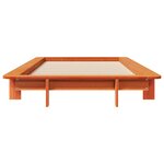 vidaXL Cadre de lit sans matelas cire marron 75x190 cm bois pin massif