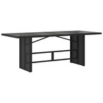 vidaXL Ensemble à manger de jardin coussins 7Pièces Noir Résine tressée