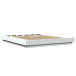 vidaXL Cadre de lit avec lumières LED sans matelas blanc 150x200 cm
