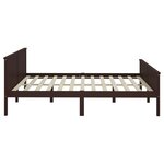 vidaXL Cadre de lit sans matelas marron foncé pin massif 180x200 cm