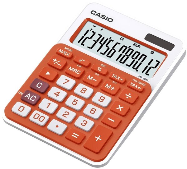Casio casio ms-20nc orange - calculatrice de poche et de bureau