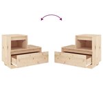 vidaXL Table de chevet 60x34x51 cm Bois de pin solide
