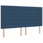 Lit à ressort avec matelas et LED bleue 200x200 cm en tissu