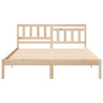 vidaXL Cadre de lit Marron 150 x 200 cm Bois massif en pin