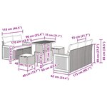 vidaXL Ensemble de canapé de jardin avec coussin 8 Pièces Noir