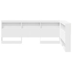 vidaXL Tête de lit de rangement Blanc 207 5 x 137 5 x 76 5 cm