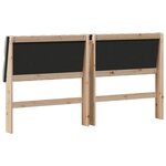 vidaXL Tête de lit capitonnée Gris clair 180 cm Pin massif