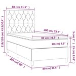 vidaXL Sommier à lattes de lit avec matelas Crème 80x200 cm Tissu