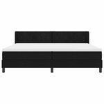 vidaXL Lit à ressorts avec matelas Noir 200 x 200 cm Polyester