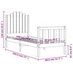 vidaXL Cadre de lit sans matelas blanc bois de pin massif