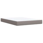 vidaXL Sommier à lattes de lit avec matelas Taupe 140x190 cm Tissu