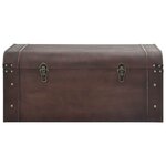 vidaXL Coffre à trésors avec loquets marron foncé contreplaqué