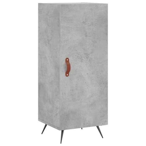 vidaXL Buffet Gris béton 34 5x34x90 cm Bois d'ingénierie