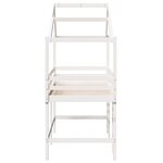 vidaXL Lit superposé avec échelle et toit sans matelas blanc 90x190 cm