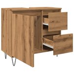 vidaXL Armoire de lavabo de salle de bain chêne artisanal 65x33x60 cm
