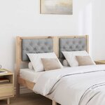 vidaXL Tête de lit Marron et gris clair 135 cm Bois massif en pin