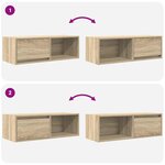 vidaXL Meuble TV chêne sonoma 80x31x25 5 cm bois d'ingénierie