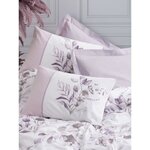 Parure de lit - housse de couette 220 x 240 + 2 taies d'oreiller 60 x 60 coton renforcé - Lilas