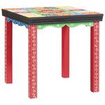 vidaXL Table carrée 3 Pièces Multicolore