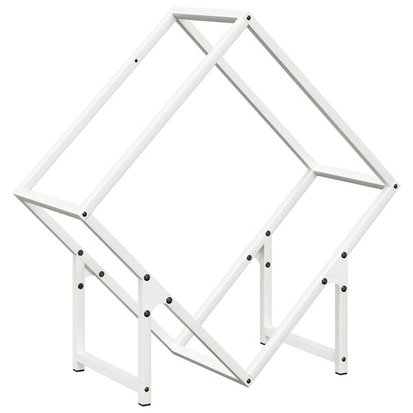vidaXL Portant de bois chauffage blanc 60x25x60 cm