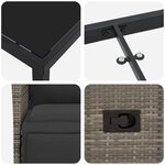 vidaXL Ensemble de salle à manger pour jardin 5 Pièces Gris Poly rotin