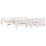 vidaXL Cadre de lit sans matelas blanc 200x200 cm bois massif de pin