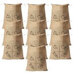 10 sacs en jute 35 x 30 cm