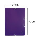 Chemise A4 3RAB+ELAST PP 24X32 MAUVE EXACOMPTA