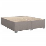 vidaXL Sommier à lattes de lit avec matelas Taupe 180x200 cm Tissu