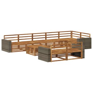 vidaXL Ensemble de canapés d'extérieur 9 pc