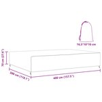 vidaXL Housse pour mobilier d'extérieur Noir 400 x 300 x 70 cm 600D