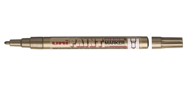 Marqueur PAINT Marker PX21 Pointe conique fine 0 8 - 1 2mm Or x 12 UNI-BALL