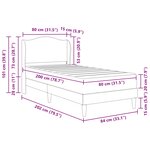 vidaXL Cadre de lit avec tête de lit Rose 80 x 200 cm Velours