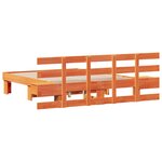 vidaXL Cadre de lit avec tiroir Marron Standard UK Petit Double 4ft