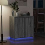 vidaXL Buffet LED Gris Sonoma 71 x 34 5 x 75 cm Bois d'ingénierie