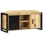 vidaXL Banc 100x35x50 cm Bois massif Bois de manguier brut