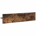 vidaXL Porte-manteau mural avec étagère Chêne fumé 80 x 10.5 x 18 cm