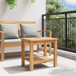 vidaXL Table basse Marron 50 x 35 x 45 cm Bois de teck solide