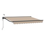 vidaXL Auvent rétractable électrique Beige et Anthracite 3 5 x 2 m