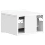 vidaXL Cabinet de chevet mural 2 pc Blanc brillant 33 x 34 5 x 24 cm