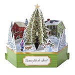 Carte de voeux noël pop up 3d - ballade noël - draeger paris