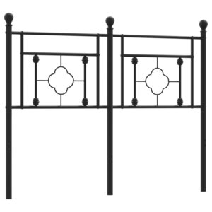 vidaXL Tête de lit métal noir 120 cm