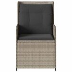 vidaXL Banc de jardin avec coussin 2 Pièces Gris clair Poly rotin