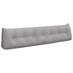 vidaXL Coussin de Dos Gris nuage 200 x 24 x 50 cm tissu