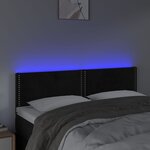 vidaXL Tête de lit à LED Noir 144x5x78/88 cm Velours