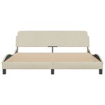 vidaXL Cadre de lit Dover crème 180x200 cm tissu