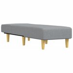 vidaXL Chaise longue gris clair tissu