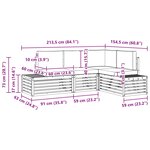 vidaXL Ensemble de canapés d'extérieur Blanc 213 5 x 154 5 x 73 cm