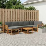 vidaXL Ensemble de canapés d'extérieur 8 pc Naturel et Anthracite